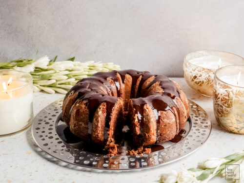 Chocolate & almond marbled bundt cake recipe